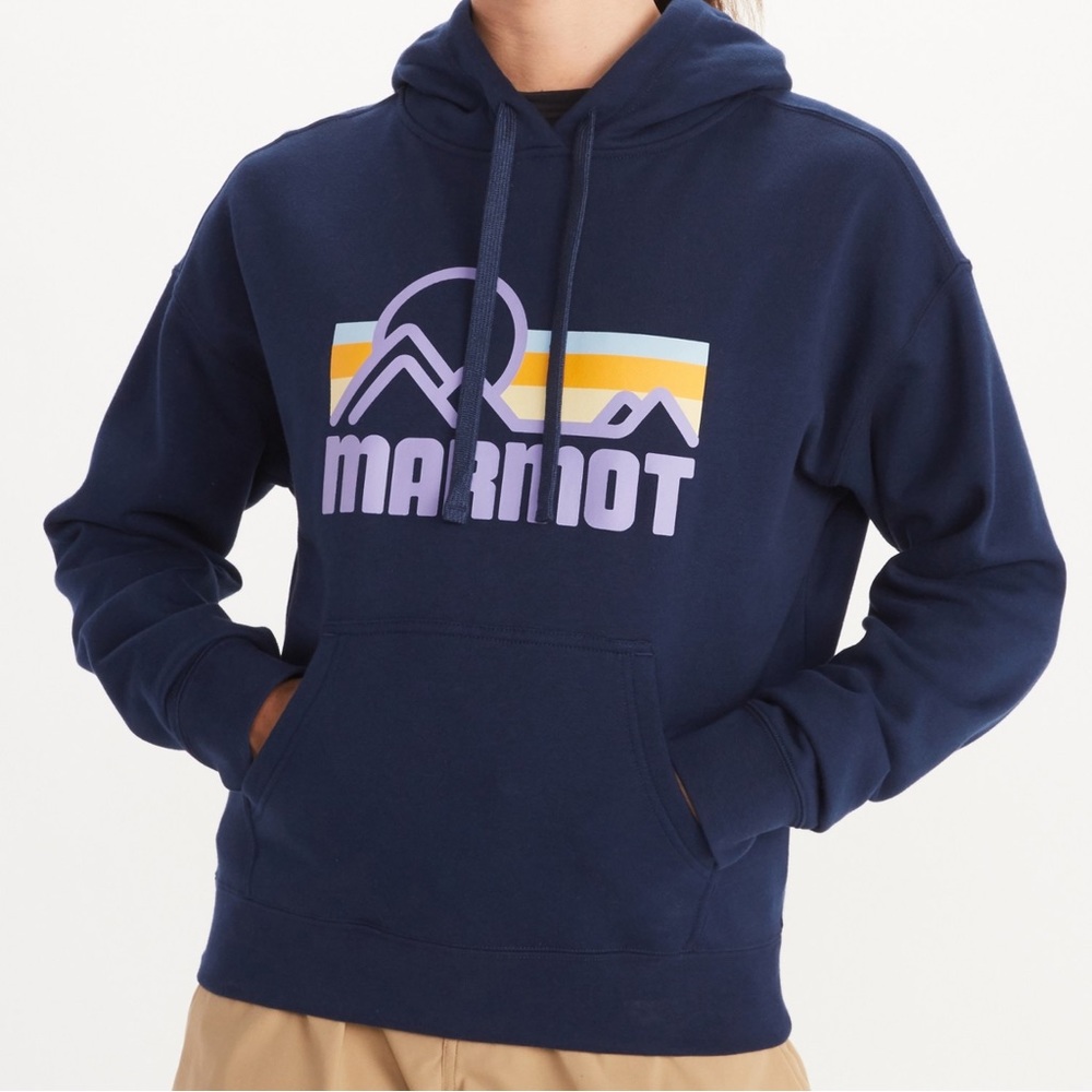 Marmot Women's Coastal Hoodie Pullover Arctic Navy Size XL